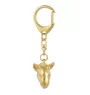 Bull Terrier, Bully I - Gilded key ring with dog in gift box, handbag decoration, luxury accessory by Art-Dog brand
