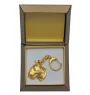 Bull Terrier, Bully II - Gilded key ring with dog in gift box, handbag decoration, luxury accessory by Art-Dog brand