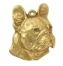 Französische Bulldogge I - Hundehalsband, vergoldeter Anhänger für Hundefans, einzigartiger Schmuck der Marke Art-Dog