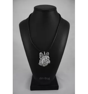French Bulldog, Frenchie I - Dog necklace in gift box, silver-plated locket for dog fan, striking pendant by Art-Dog brand