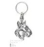 Bull Terrier III - Pendentif argenté avec un chien dans une boîte décorative, décoration de sac à main, pendentif de sac à dos par la marque Art-Dog