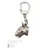 Bull Terrier, Bully I - Silver-plated key ring with a dog in a gift box, handbag decoration, backpack pendant by Art-Dog brand