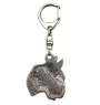 Bull Terrier II - Porte-clés argenté avec un chien dans une boîte cadeau, décoration de sac à main, pendentif de sac à dos par la marque Art-Dog