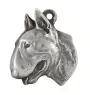 Bull Terrier, Bully II - Silver-plated key ring with a dog in a gift box, handbag decoration, backpack pendant by Art-Dog brand