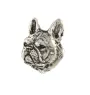 Französische Bulldogge II  - Versilberte Hundebrosche, elegante Anstecknadel, Jackenreversschmuck der Marke Art-Dog