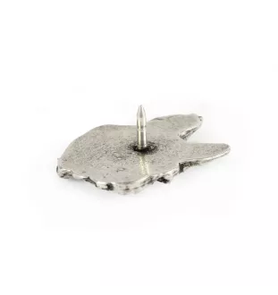 French Bulldog, Frenchie II  - Silver-plated dog brooch, elegant pin, jacket lapel decoration by Art-Dog brand