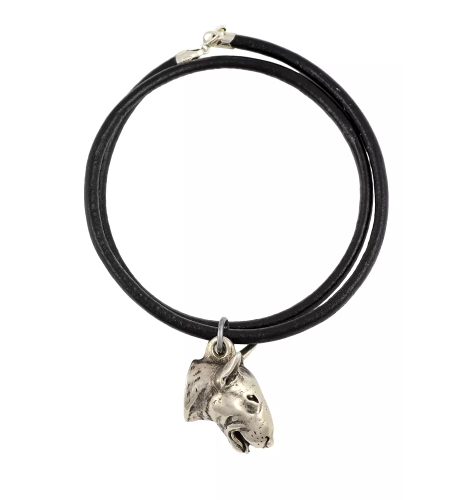 Bull Terrier I - collier avec un chien, pendentif en plaqué argent pour les fans de chiens, bijoux uniques de la marque Art-Dog