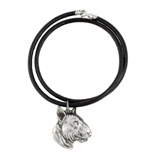 Bull Terrier, Bully III - Necklace with dog, silver-plated pendant for dog fan, unique jewelry by Art-Dog brand