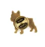 Französische Bulldogge I - Hundebrosche in dekorativer Box, elegante vergoldete Anstecknadel, Jackenbrosche der Marke Art-Dog