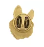 Bouledogue français II - Broche de chien dans une boîte décorative, épingle élégante en plaqué or, épingle de veste de la marque Art-Dog