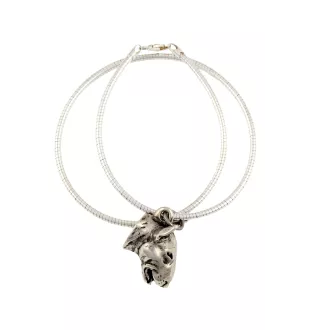 Bull Terrier, Bullterrier I - Hundehalsband, einzigartiger Schmuck für den Hundefan, einzigartiger Kreuzotter-Anhänger der Marke Art-Dog