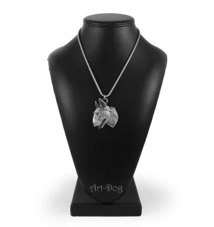 Bull Terrier, Bullterrier II - Hundehalsband, einzigartiger Schmuck für den Hundefan, einzigartiger Kreuzotter-Anhänger der Marke Art-Dog
