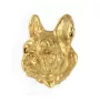 French Bulldog, Frenchie II - gold-plated pin brooch, elegant dog ornament, unique pin by Art-Dog brand