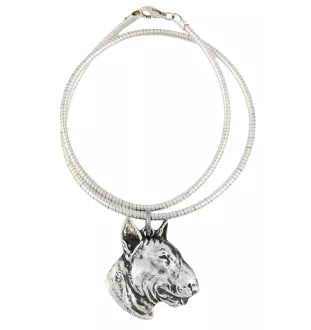 Bull Terrier, Bullterrier III - Hundehalsband, einzigartiger Schmuck für den Hundefan, einzigartiger Kreuzotter-Anhänger der Marke Art-Dog
