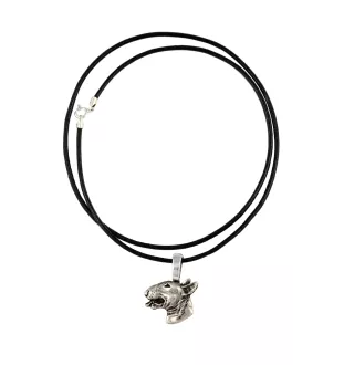 Bull Terrier, Bully II - Dog necklace, silver-plated pendant for the dog lover, subtle jewellery by Art-Dog