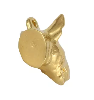 Bull Terrier, Bully I - Dog necklace in gift box, gold-plated pendant for dog fan, striking jewellery by Art-Dog