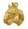 Bull Terrier, Bullterrier II - Hundehalsband in Geschenkbox, vergoldeter Anhänger für Hundefans, auffälliger Schmuck von Art-Dog