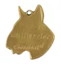 Bull Terrier III - Collier pour chien, pendentif plaqué or pour fan de chien, bijoux uniques de la marque Art-Dog