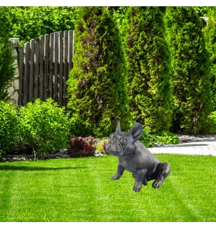 Bouledogue français II - Statue de chien à l'échelle 1:1, statue pour le jardin par Art-Dog