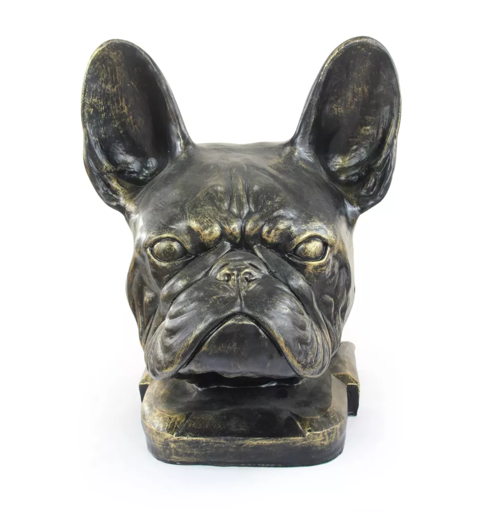 French Bulldog, Frenchie - dog bust, large dog head for the garden, unique living room decoration by Art-Dog brand