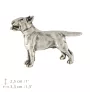 Bull Terrier, Bullterrier I  - Versilberte Hundebrosche, elegante Anstecknadel, Jackenreversschmuck der Marke Art-Dog
