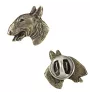 Bull Terrier, Bullterrier III  - Versilberte Hundebrosche, elegante Anstecknadel, Jackenreversschmuck der Marke Art-Dog