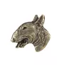 Bull Terrier, Bully III  - Silver-plated dog brooch, elegant pin, jacket lapel decoration by Art-Dog brand