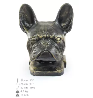 Französische Bulldogge - Hundebüste, großer Hundekopf für den Garten, einzigartige Wohnzimmerdekoration der Marke Art-Dog