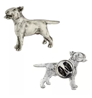 Bull Terrier I - Broche de chien dans un coffret cadeau, épingle élégante, épingle de revers pour la veste de la marque Art-Dog