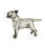Bull Terrier, Bullterrier I - Hundebrosche in Geschenkbox, elegante Anstecknadel, Reversnadel für Art-Dog Markenjacke
