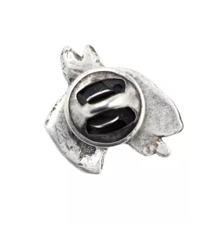 Bulterier pin posrebrzony w pudełku Art-Dog