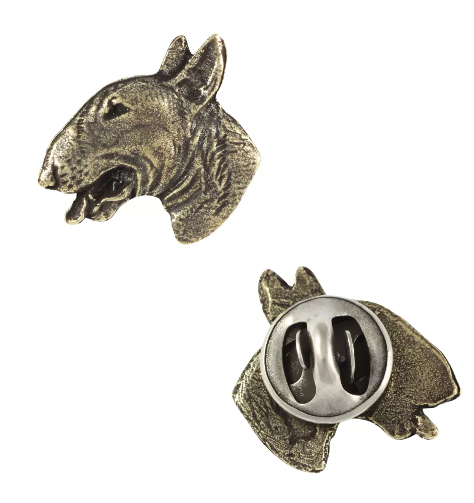 Bull Terrier III - Broche de chien dans un coffret cadeau, épingle élégante, épingle de revers pour la veste de la marque Art-Dog