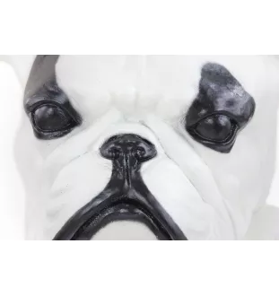 Französische Bulldogge I - Hundebüste, großer Hundekopf für den Garten, einzigartige Wohnzimmerdekoration der Marke Art-Dog