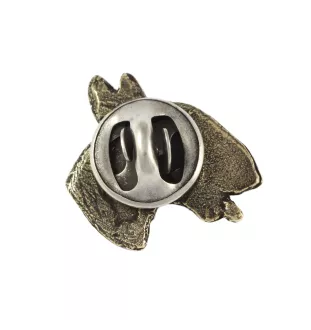 Bull Terrier, Bullterrier III - Hundebrosche in Geschenkbox, elegante Anstecknadel, Reversnadel für Art-Dog Markenjacke