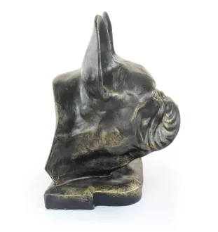Bouledogue français - urne pour cendres de chien, buste de chien, grande tête de chien pour le jardin par Art-Dog