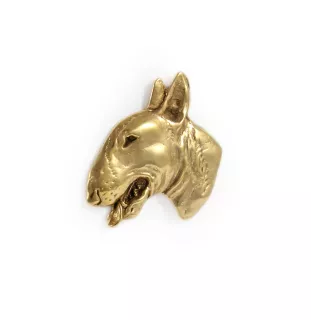 Bull Terrier, Bully II - Dog brooch in decorative box, elegant gold-plated pin, Art-Dog brand jacket pin