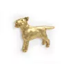 Bull Terrier I - broche plaquée or, ornement élégant pour chien, broche unique de la marque Art-Dog