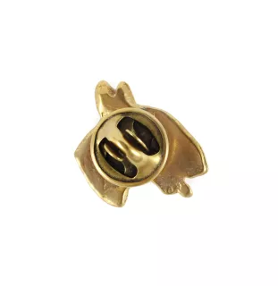 Bull Terrier II - broche plaquée or, ornement élégant pour chien, broche unique de la marque Art-Dog