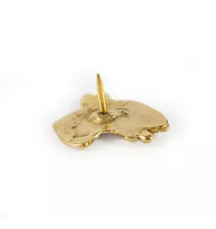 Bull Terrier, Bully II - gold-plated pin brooch, elegant dog ornament, unique pin by Art-Dog brand