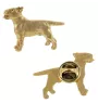 Bull Terrier III - broche plaquée or, ornement élégant pour chien, broche unique de la marque Art-Dog