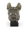 Französische Bulldogge - Hundebüste, große Statue, Hundekopf auf Steinsockel, Dekoration für Büro von Art-Dog Marke