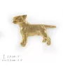 Bull Terrier, Bully III - gold-plated pin brooch, elegant dog ornament, unique pin by Art-Dog brand