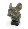 French Bulldog, Frenchie - dog bust, large statue, dog's head on stone base, decoration for office by Art-Dog brand