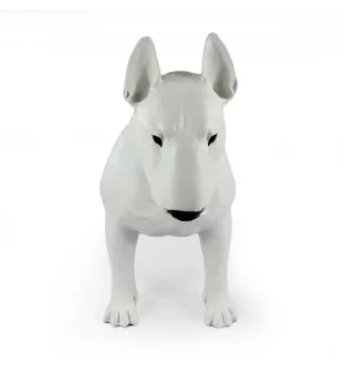 Bull Terrier I - Statue de chien à l'échelle 1:1, statue pour le jardin par Art-Dog