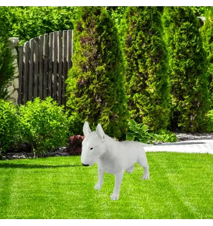 Bull Terrier, Bullterrier I - Lebensgroße Hundestatue, Figur im Maßstab 1:1, Statue für den Garten von Art-Dog