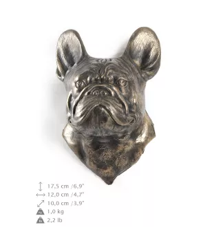 Französische Bulldogge - Hundestatue, hängende Büste, einzigartige Dekoration für Hundeliebhaber der Marke Art-Dog