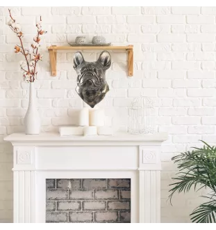 Französische Bulldogge - Hundestatue, hängende Büste, einzigartige Dekoration für Hundeliebhaber der Marke Art-Dog