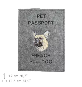Französische Bulldogge - Hundepassetui, Dokumententasche, Geschenk für den Reisenden von der Marke Art-Dog