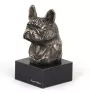 Französische Bulldogge I - Hundestatue, Büste auf Steinsockel, Skulptur, Trophäe für Hundeausstellung der Marke Art-Dog
