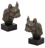 French Bulldog, Frenchie II - Dog statue, bust on stone base, sculpture, trophy for dog show by Art-Dog brand